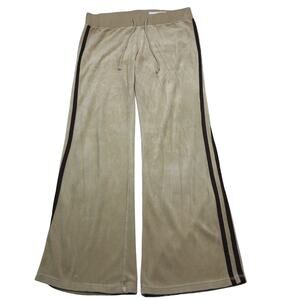 JL Sports Pants Womens L Brown Mid Rise Drawstring Flare Leg Sweatpants